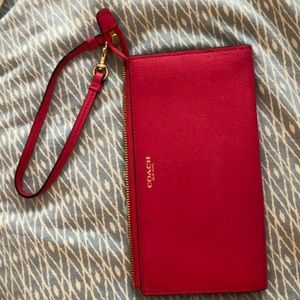 Never used vintage COACH wristlet in pink
